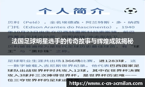 法国足球明星选手的传奇故事与辉煌成就揭秘